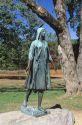 A bronze statue of Pocahontas in Jamestown, Virginia.