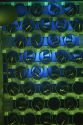 Cerenkov glow is radiation from nuclear reactor fuel rods underwater.