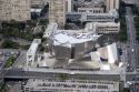 Aerial view of the Disney Cultural Center in downtown Los Angeles, California.