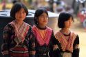 Hmong Hill Tribe girls in traditional dress, Thailand.