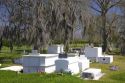 Bayhi Cemetery with above ground vaults near New Orleans, Louisiana.