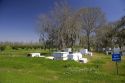 Bayhi Cemetery with above ground vaults near New Orleans, Louisiana.