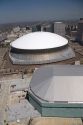 An aerial of the Superdome in New Orleans, Louisiana.