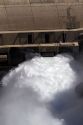 Water pours out of a valve in the Arrowrock Dam in Idaho.