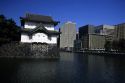 Imperial Palace and modern buildings in Tokyo, Japan.