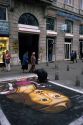 Sidewalk art in Lyon, France.