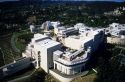 An aerial view of the Getty Center in Los Angeles, California.