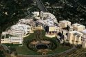 An aerial view of the Getty Center in Los Angeles, California.