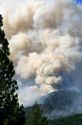 A plume of smoke from the King Gulch forest fire near Idaho City, Idaho.