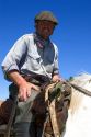 Gaucho cowboy on horseback near Neccochea, Argentina.
