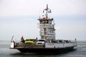Ferry boat traveling from Cape Hatteras to Ocracoke Island in North Carolina.
