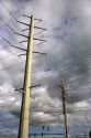 Electricity power transmission lines.