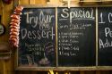 Special menu board at Ginger's Restaurant in Helena, Arkansas.