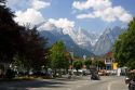 Austrian Alps and the alpine village of Garmisch, Germany.