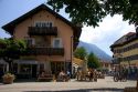 Street scene in the alpine village of Garmisch, Germany.