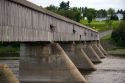 The longest coverd bridge in the world crossing the St. John River at Hartland, New Brunswick, Canada.