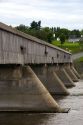 The longest coverd bridge in the world crossing the St. John River at Hartland, New Brunswick, Canada.