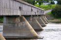 The longest coverd bridge in the world crossing the St. John River at Hartland, New Brunswick, Canada.