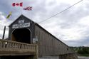 The longest coverd bridge in the world crossing the St. John River at Hartland, New Brunswick, Canada.
