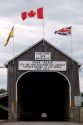 The longest coverd bridge in the world crossing the St. John River at Hartland, New Brunswick, Canada.
