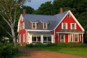 Red farm house on Prince Edward Island, Canada.
