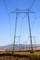 Electric power transmission lines near Richvale, California.