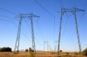 Electric power transmission lines near Richvale, California.