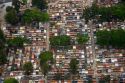 Aerial view of a cemetery in Sao Paulo, Brazil.