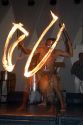 A Brazilian man dances with fire at a nightclub in Sao Paulo, Brazil.