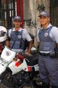 Military police on motorcycles in Sao Paulo, Brazil.