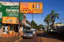 Street scene and store front in Iguazu, Argentina.