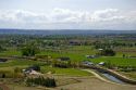 Farmland and irrigation canal in the Emmett Valley, Idaho.