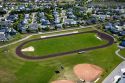 Aerial view of the athletic field and track at Les Bois Junior High School in Boise, Idaho.