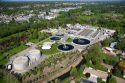 Aerial view of a sewage treatment plant in Boise, Idaho.