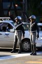 Female police officers directing traffic in Mexico City, Mexico.
