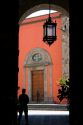 A guard stands in an archway at the National Palace in Mexico City, Mexico.