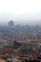 Smog, air pollution in Mexico City, Mexico.