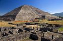 The Pyramid of the Sun at Teotihuacan in the State of Mexico, Mexico.
