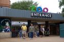 Houston Zoo entrance located within Hermann Park in Houston, Texas.