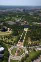Aerial view of Hermann Park in Houston, Texas.
