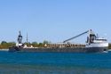 McKee Sons is a self-unloading barge on the St. Clair River at Port Huron, Michigan.