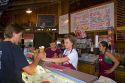 Teenage girls work in an ice cream shop at Winthrop, Washington.