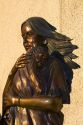 Bronze sculpture of Shoshone woman Sacagawea in front of the Idaho Historical Museum in Boise, Idaho.