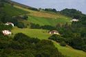 Rural farmhouses in the Pyrenees-Atlantiques department of French Basque Country, Southwest France.