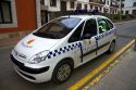 Local police car in the town of Llanes, Asturias, Spain.