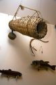 Abenaki native american fish trap in the Mt. Kearsarge Indian Museum, Education and Cultural Center located in Warner, New Hampshire, USA.