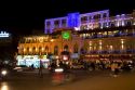 Night street scene during Tet in the historical center of Hanoi, Vietnam.