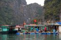 Floating village in Ha Long Bay, Vietnam.