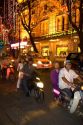 Vietnamese people ride motorbikes on Dong Khoi street during the last night of Tet Lunar New Year celebrations in Ho Chi Minh City, Vietnam.