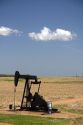 Oil well pumpjack in Russell County, Kansas, USA.